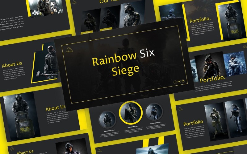 Rainbow Six Siege - Games Presentation PowerPoint template PowerPoint Template