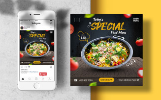 Special Food Menu Instagram Post. Social Media Template Banner