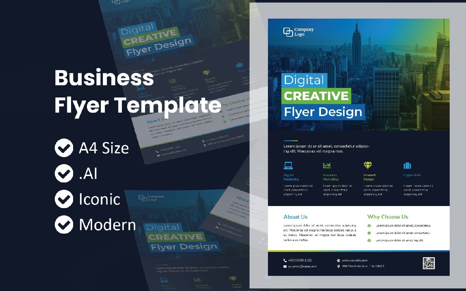 Kit Graphique #176749 Flyer Template Divers Modles Web - Logo template Preview