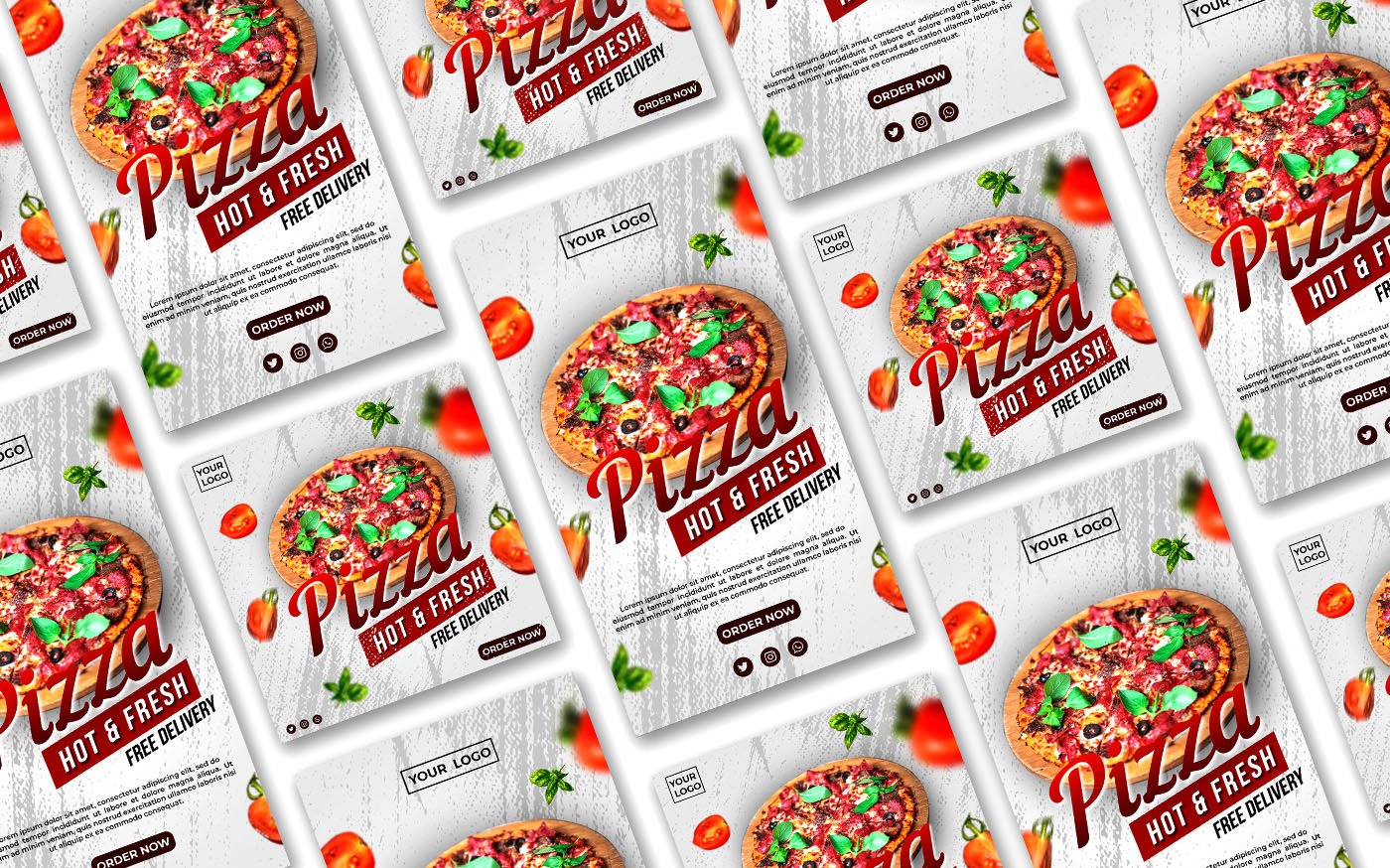 Kit Graphique #176768 Pizza Discount Divers Modles Web - Logo template Preview