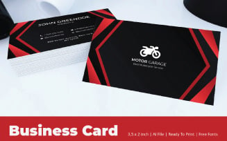 Auto Garage Business Card Corporate identity template