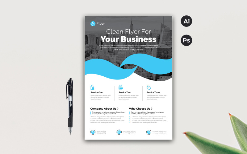 Clean Business Flyer Corporate identity template Corporate Identity