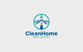 Clean Home Blue Logo template