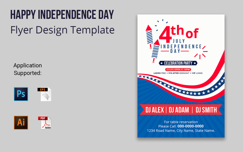 Happy USA Independence Day Brochure Design Corporate identity template Corporate Identity