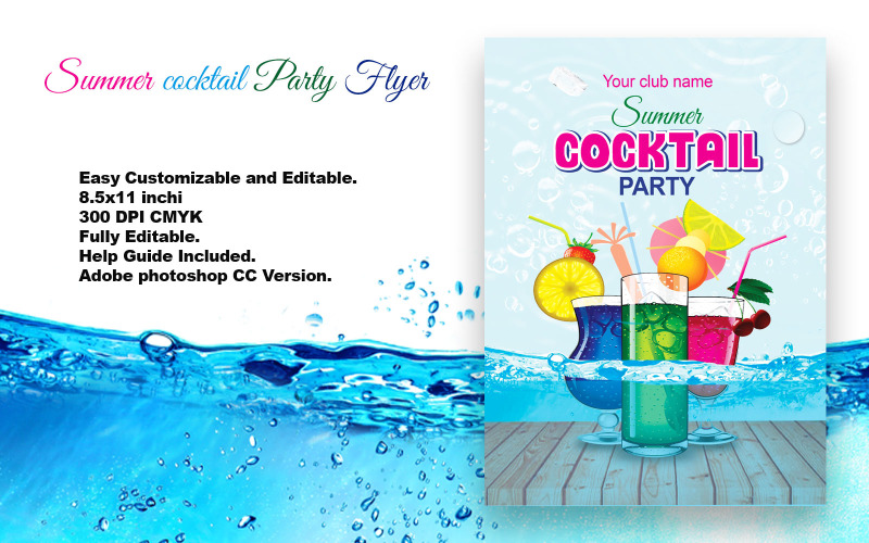 Summer Cocktail Party Flyer Corporate identity template Corporate Identity