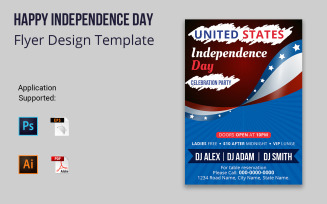 Symbol USA Independence Day Poster Design Corporate identity template