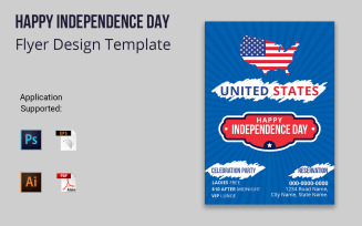 United States of America Independence Day Poster Corporate identity template
