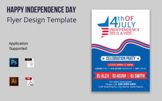 USA Symbol Independence Day Design Flyer Corporate identity template