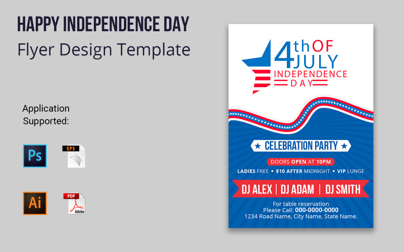 USA Symbol Independence Day Design Flyer Corporate identity template Corporate Identity
