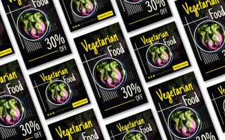 Vegetarian Menu Instagram Post and Story Social Media