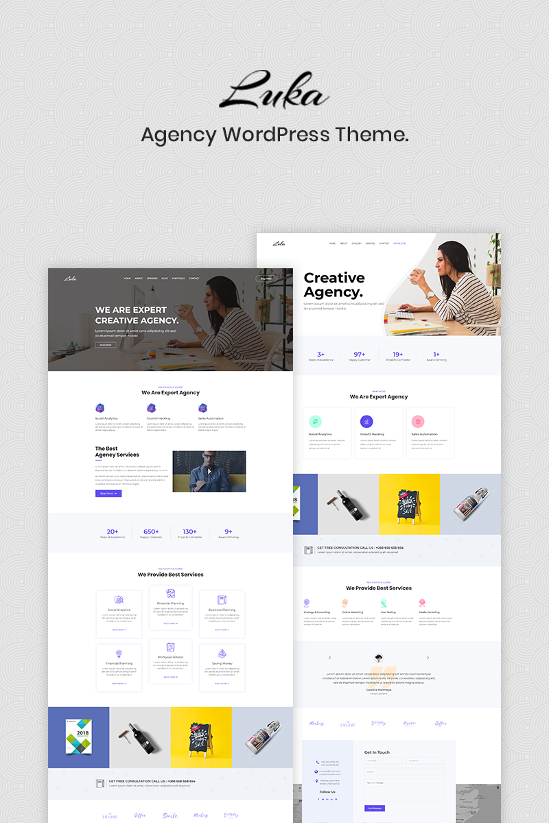 Luka - Agentschap WordPress-thema