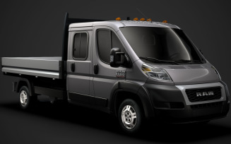 Ram Promaster Cargo Crew Cab Truck 2020 3D Model