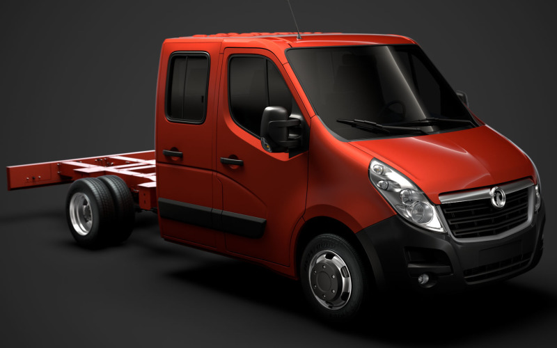 Vauxhall Movano CrewCab DW E20 Chassis 2014 3D Model