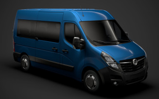Vauxhall Movano L2H2 WindowVan 2020 3D Model