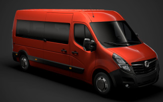 Vauxhall Movano L3H2 Minibus 2020 3D Model
