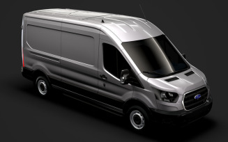 Ford Transit Van 350 L3H2 Leader 2020 3D Model