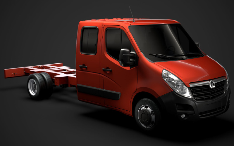 Vauxhall Movano CrewCab DW E30 Chassis 2014 3D Model