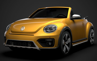 VW Beetle Dune Convertible 2020 3D Model