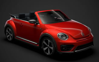 VW Beetle R LIne Convertible 2020 3D Model