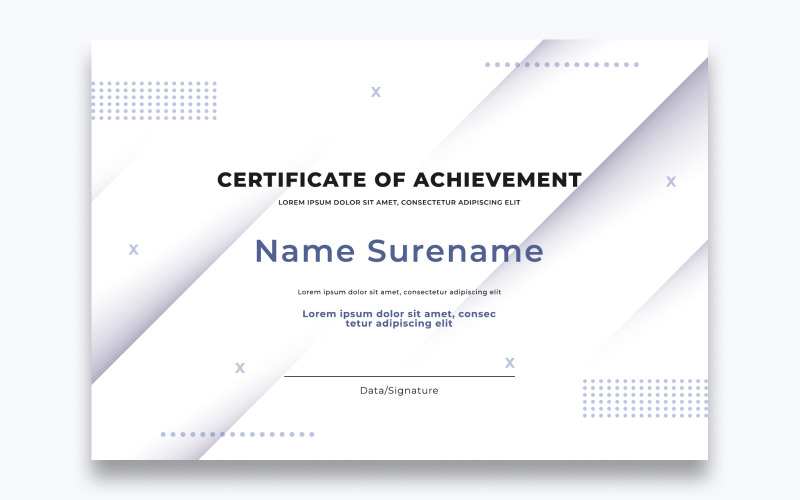 Free Stylish Certificate of Achievement Template Certificate Template