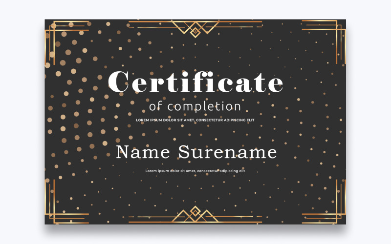 Free Stylish Certificate of Completion Template Certificate Template
