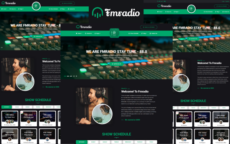 Fmradio - FM Radio Bootstrap HTML5 Template Website Template