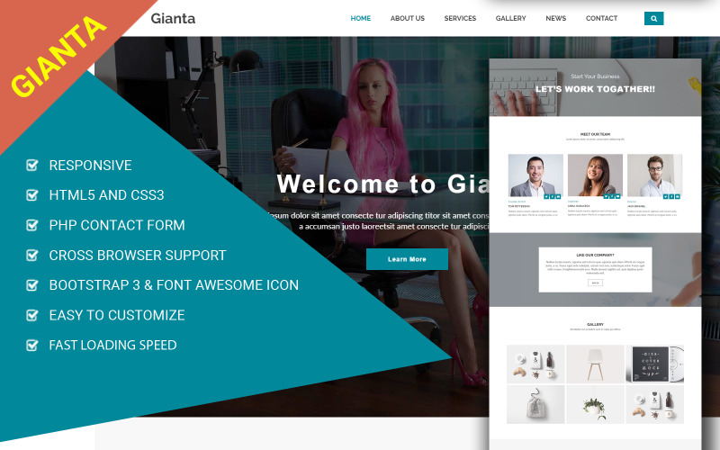 Gianta - Corporate Business & Consulting Multipurpose HTML5 Template Website Template