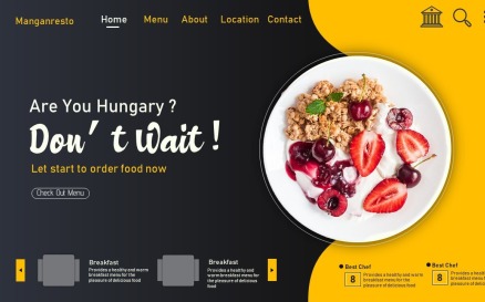 Food-Modern Design PowerPoint template PowerPoint Template