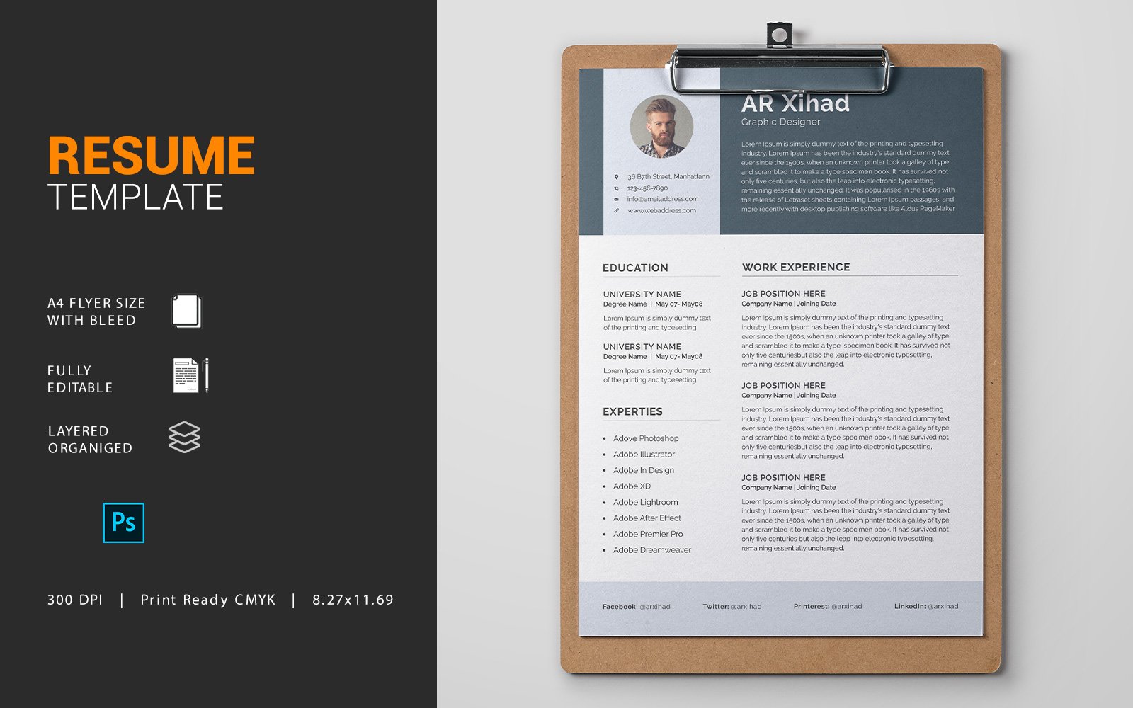 Template #177437 Page Resume2 Webdesign Template - Logo template Preview