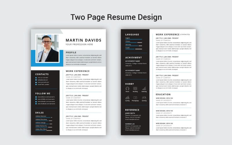 Template #177438 Resume Best Webdesign Template - Logo template Preview