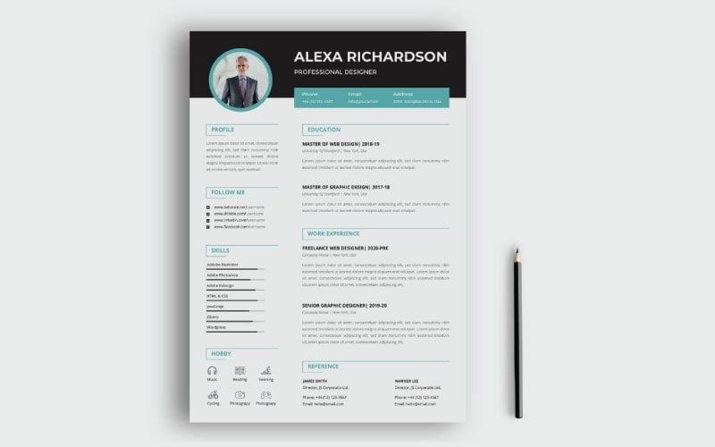 Template #177439 Resume Best Webdesign Template - Logo template Preview