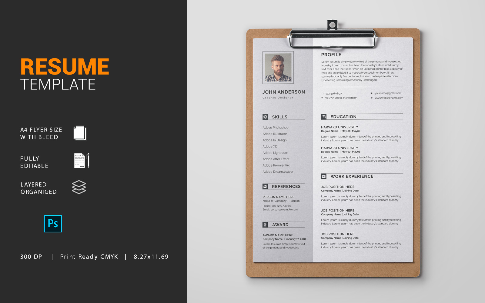 Template #177443 Page Resume2 Webdesign Template - Logo template Preview