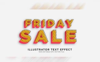 Friday Sale illustrator Text Effect Illustration