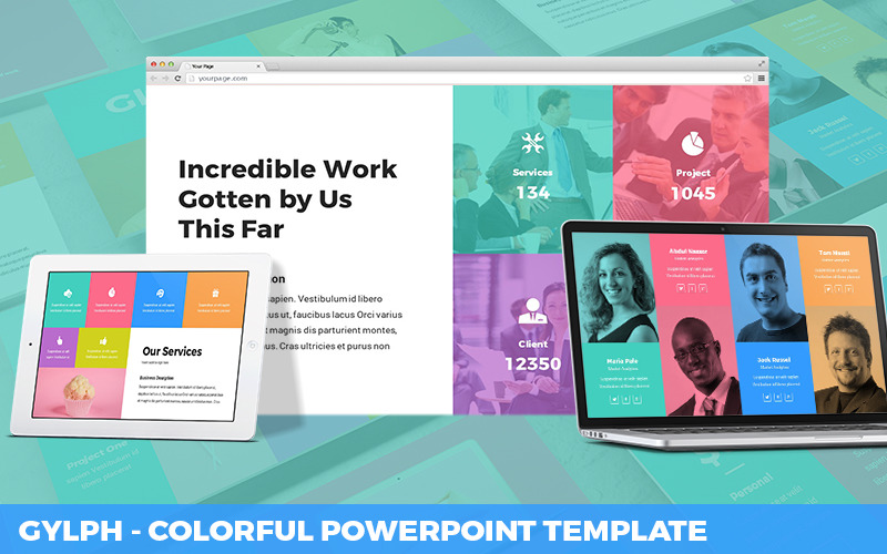 Glyph - Colorful Powerpoint Template PowerPoint Template