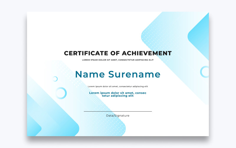 Modern Free Certificate of Achievement Template Certificate Template