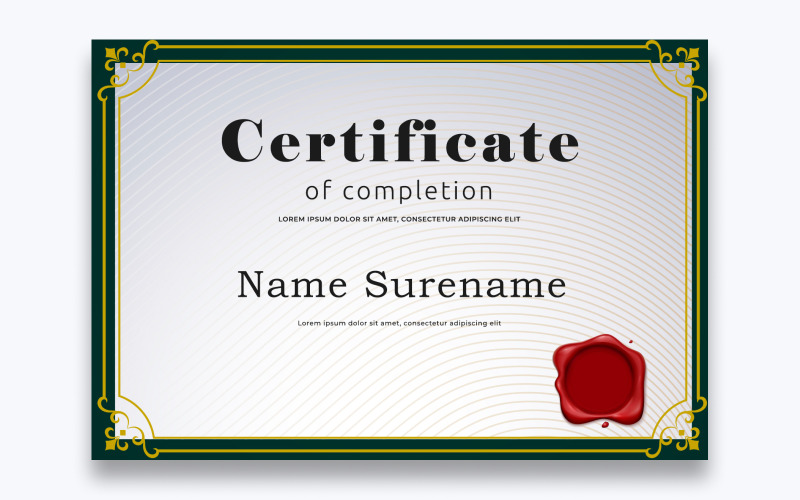 Modern Free Certificate of Completion Template Certificate Template