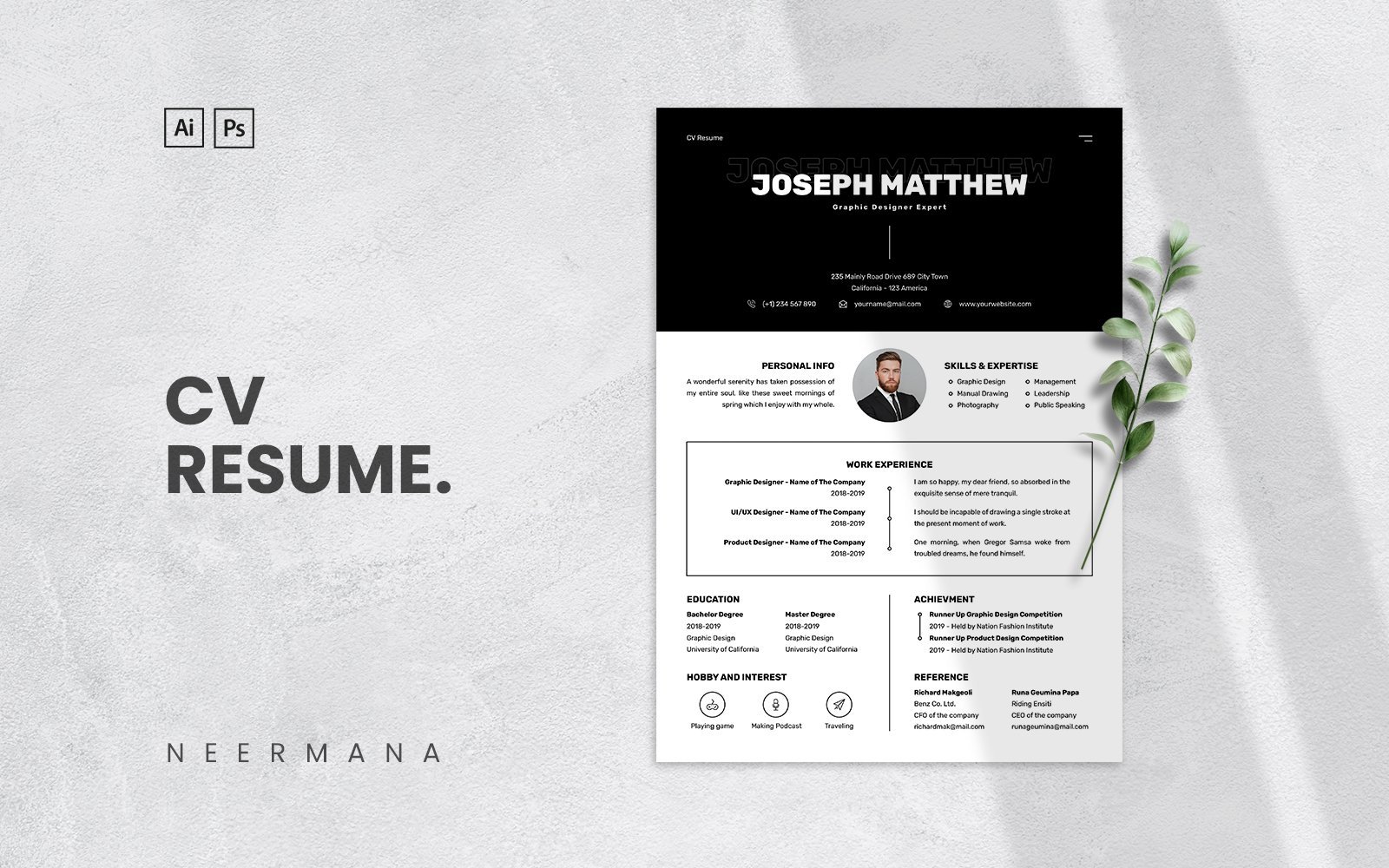 Kit Graphique #177581 Resume Cv Divers Modles Web - Logo template Preview