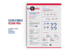 Creative CV 1 pages Resume + Cover Letter 06 Printable Resume Templates