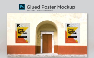 Crumpled Poster Product Mockup