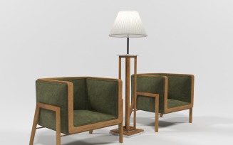 1507 Furniture set 3D Model