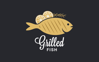 Grilled Fish Logo template