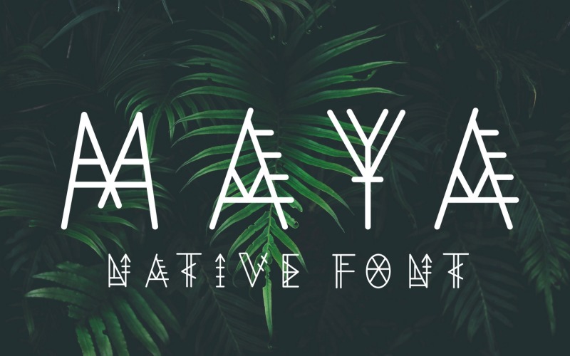 Maya Geometric Font