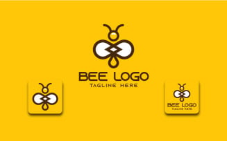 Minimalist Bee Logo template