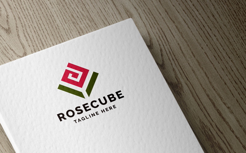 Rose Cube Logo template Logo Template