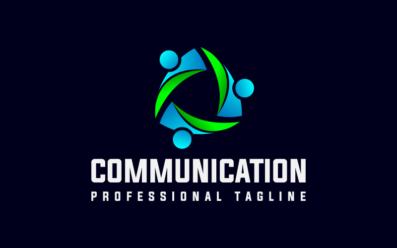 Abstract Social Communication Leader Logo Design Logo Template