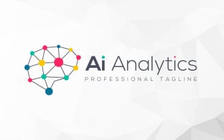 Ai Artificial intelligence Analytics Brain Logo Design