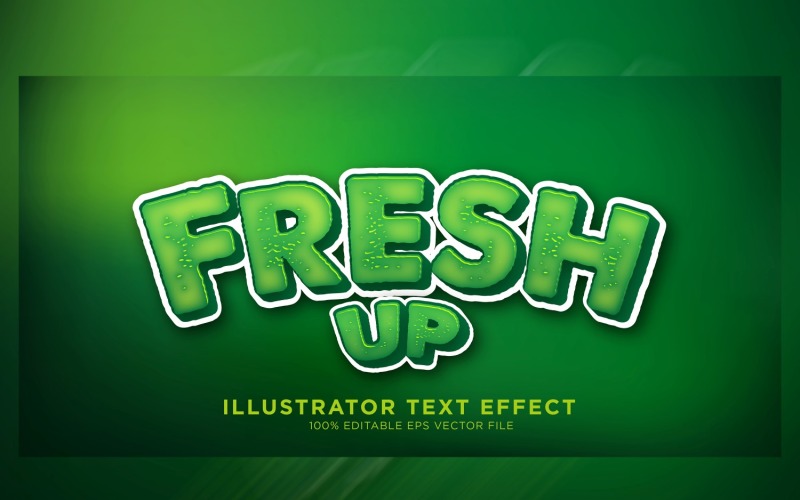 Fresh up Illustrator Text Effect Illustration