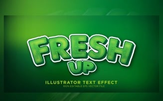 Fresh up Illustrator Text Effect Illustration