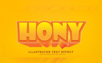Hony Illustrator Text Effect Illustration