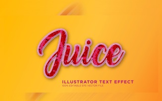 Juice illustrator Text Effect Illustration